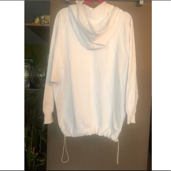Rare!! Mishka longline oversized white hoodie - Picture 6 of 7